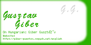 gusztav giber business card